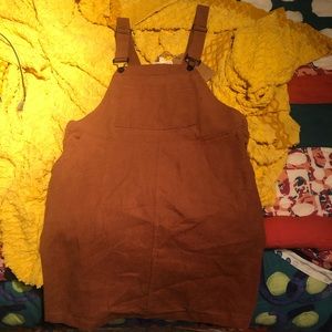 NWT rust corduroy overall dress